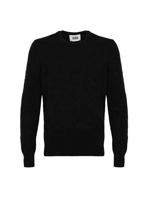 Maglione in misto lana Nero Alpha studio | AU-3172C1002